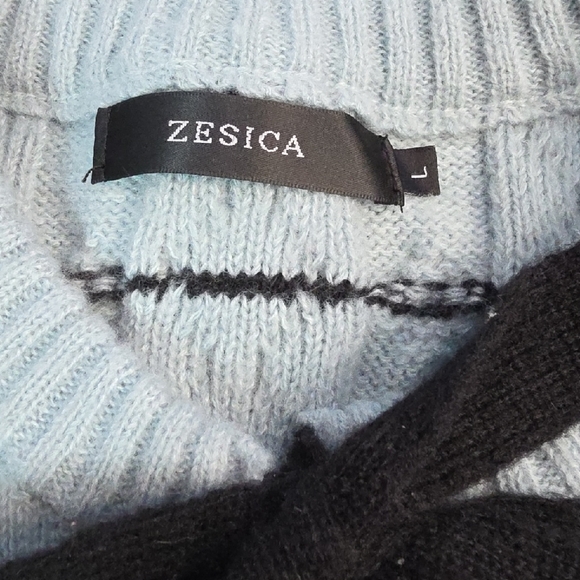 Striped Tie Front Cardigan Sweaters Crew Neck Long Sleeve Cable Knit Bow Knot - Picture 2 of 6